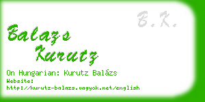 balazs kurutz business card
